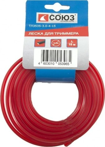 Леска триммерная Sturm ТЛР-3.0-S-15 d=3,0 мм, l=15м, крученый квадрат