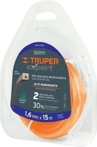 Леска триммерная TRUPER HDU-15-65 для 1,6 мм, 15 м [15956]