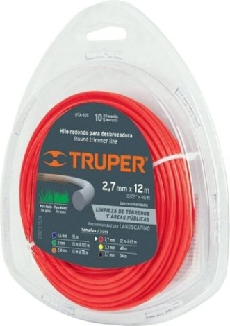 Леска триммерная TRUPER HTA-105 105-2.7MM X 12M, нейлон [17629]