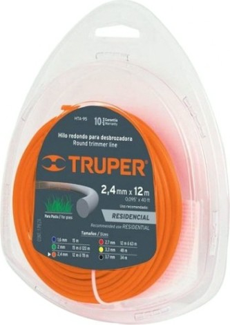 Леска триммерная TRUPER HTA-95 095-2.4MM X 12M, нейлон [17607]