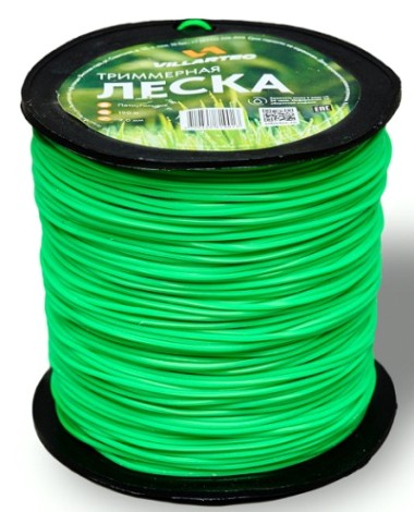 Леска триммерная VILLARTEC Z0000020190 пятиуг.сечения 2,0 мм*190 м