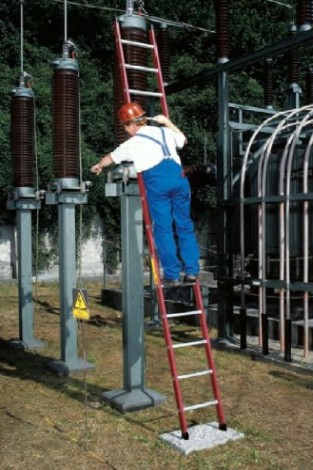 Лестница из стекловолокна KRAUSE 12 перекладин, приставная [815385]