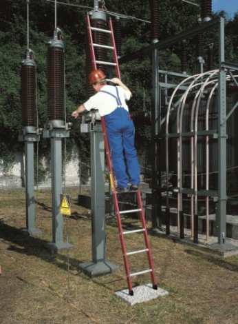 Лестница из стекловолокна KRAUSE 8 перекладин, приставная [815484]