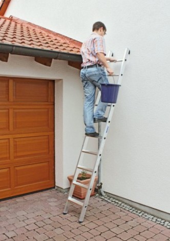 Лестница приставная KRAUSE STABILO 10 ступеней со ступенями [124432]