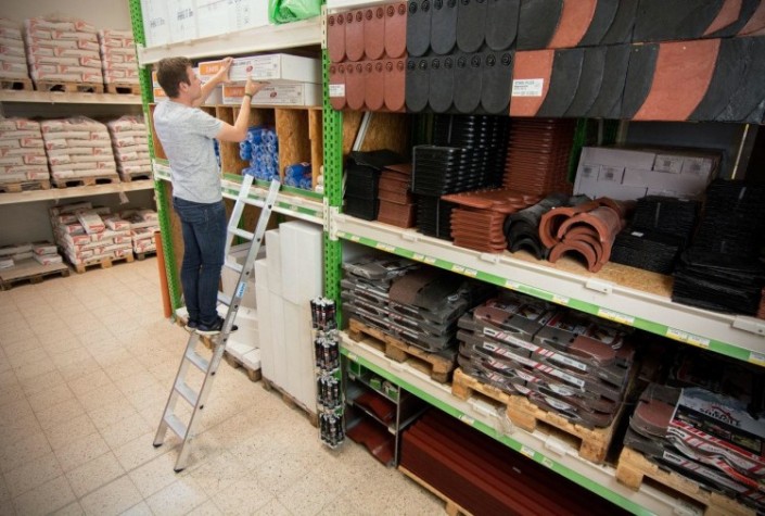 Лестница приставная KRAUSE STABILO 8 ступеней со ступенями [124425]