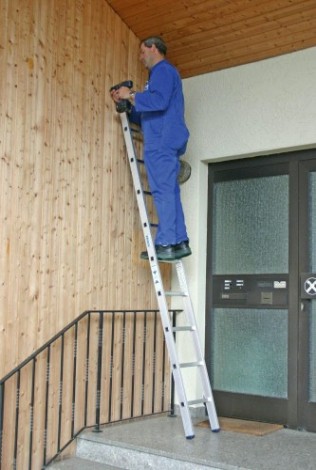 Лестница приставная KRAUSE STABILO 9 ступеней с перекладинами [127037]