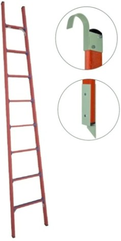 Лестница приставная стеклопластиковая Антиток ЛСПД-3,0 ЕМГК (евро, мягкий грунт, крюки) [471554]