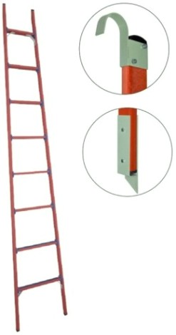 Лестница приставная стеклопластиковая Антиток ЛСПД-3,0 МГК (мягкий грунт, крюки) [471557]