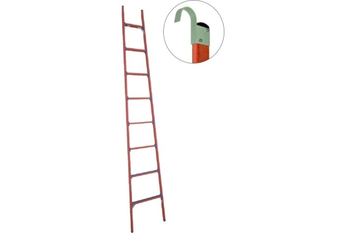 Лестница приставная стеклопластиковая Антиток ЛСПД-3,0 ТК (телеком, крюки) [471559]