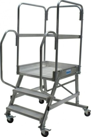 Лестница с платформой KRAUSE CORDA 3 ступени, передвижная [820013]