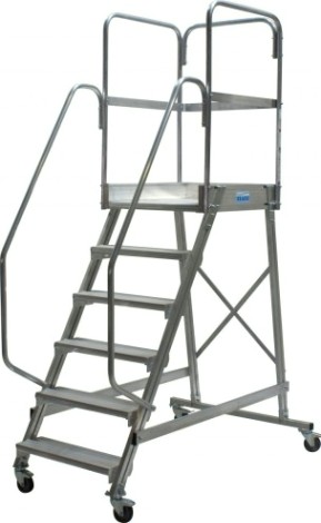 Лестница с платформой KRAUSE CORDA 6 ступеней, передвижная 820044 [820044]