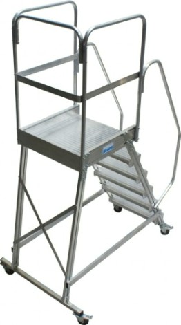 Лестница с платформой KRAUSE CORDA 6 ступеней, передвижная 820044 [820044]