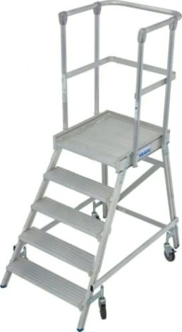 Лестница с платформой KRAUSE STABILO 5 ступеней, передвижная 820150 [820150]