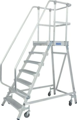 Лестница с платформой KRAUSE STABILO 7 ступеней, передвижная 820174 [820174]