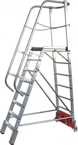 Лестница с платформой KRAUSE STABILO VARIO 10 ступеней, траверса 1440 мм 833167 [833167]