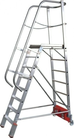 Лестница с платформой KRAUSE STABILO VARIO 5 ступеней, траверса 820 мм 833006 [833006]