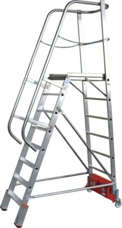 Лестница с платформой KRAUSE STABILO VARIO 9 ступеней, траверса 1440 мм 833150 [833150]
