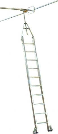 Лестница стеллажная KRAUSE STABILO 6 ступеней, для двухрядных стеллажей, 819413 [819413]