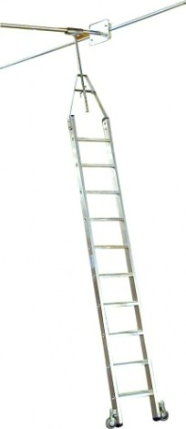 Лестница стеллажная KRAUSE STABILO 9 ступеней, для двухрядных стеллажей, 819444 [819444]