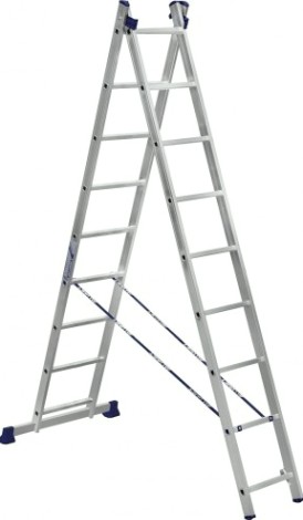 Лестница-стремянка двухсекционная АЛЮМЕТ 5209 2х 9 [H2 5209]