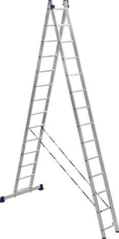 Лестница-стремянка двухсекционная АЛЮМЕТ 5214 2х14 [5214]