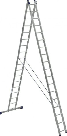 Лестница-стремянка двухсекционная АЛЮМЕТ 6217 2х17 [6217]