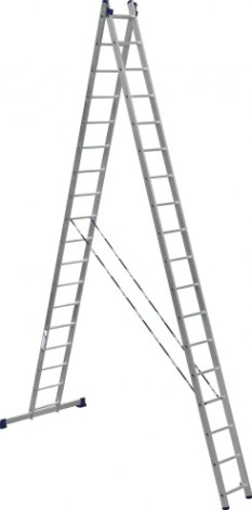 Лестница-стремянка двухсекционная АЛЮМЕТ 6218 2х18 [6218]