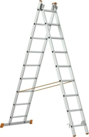 Лестница-стремянка двухсекционная Sarayli 2х 9 PRO, усиленная [4209P]