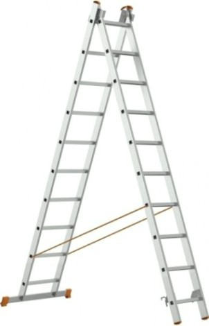 Лестница-стремянка двухсекционная Sarayli 2х10 PRO, усиленная [4210P]