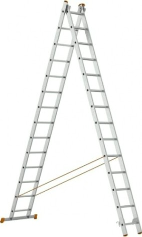 Лестница-стремянка двухсекционная Sarayli 2х14 PRO, усиленная [4214P]