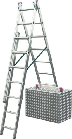 Лестница-стремянка трехсекционная KRAUSE CORDA 3х 7 с дополнительной функцией [013378]