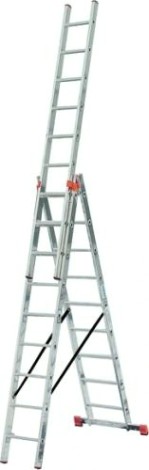 Лестница-стремянка трехсекционная KRAUSE MONTO TRIBILO 3х10 с доп. функцией (129765) [129765]