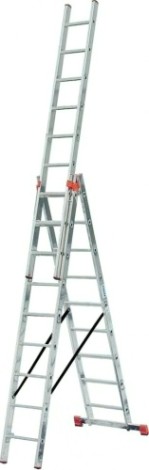 Лестница-стремянка трехсекционная KRAUSE MONTO TRIBILO Trigon 3х12 с доп. функцией 129789 [129789]