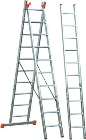 Лестница-стремянка трехсекционная KRAUSE MONTO TRIBILO Trigon 3х14 129727 [129727]