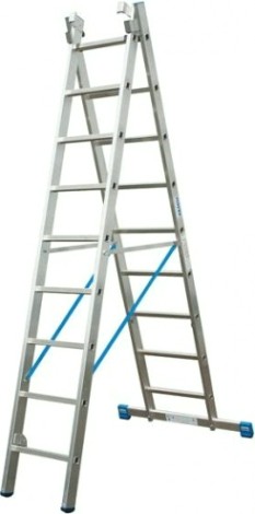 Лестница-стремянка трехсекционная KRAUSE STABILO 3x 9 с доп. функцией [133755]
