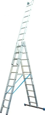 Лестница-стремянка трехсекционная KRAUSE STABILO 3x10 с доп. функцией [133762]