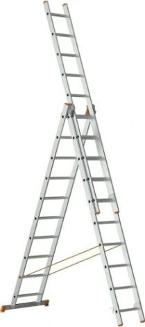 Лестница-стремянка трехсекционная Sarayli 3х10 PRO, усиленная [4310P]