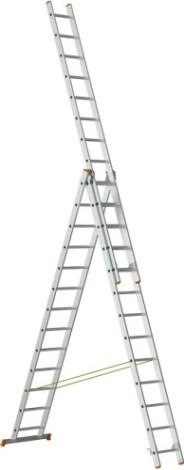 Лестница-стремянка трехсекционная Sarayli 3х13 PRO, усиленная [4313P]