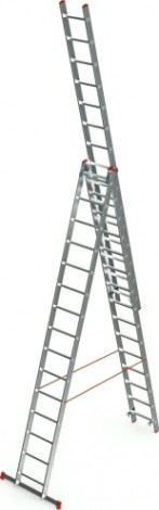 Лестница-стремянка трехсекционная Sarayli 3х13 PRO, усиленная [4313P]