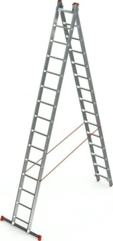 Лестница-стремянка трехсекционная Sarayli 3х13 PRO, усиленная [4313P]