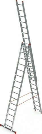 Лестница-стремянка трехсекционная Sarayli 3х14 PRO, усиленная [4314P]
