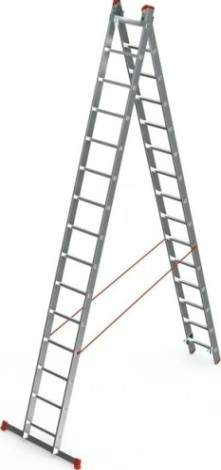 Лестница-стремянка трехсекционная Sarayli 3х14 PRO, усиленная [4314P]
