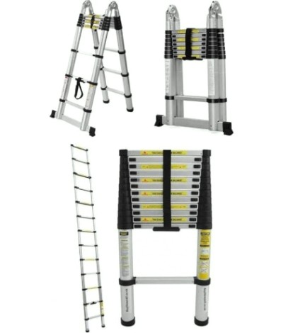 Лестница телескопическая АЛЮМЕТ ST 3.8 стальная 3.8 м