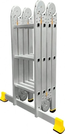 Лестница-трансформер АЛЮМЕТ Т-4133L 4х3 с одним стабилизатором [T4133L]