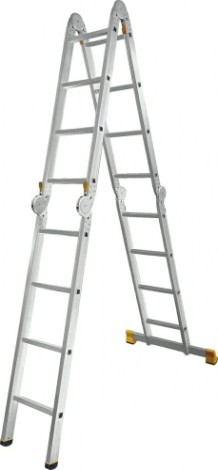 Лестница-трансформер АЛЮМЕТ Т-4144L 4х4 с одним стабилизатором [T4144L]