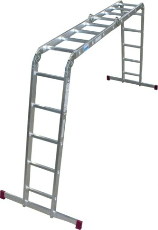 Лестница-трансформер KRAUSE CORDA 2х4+2х5 шарнирная, универсальная [085078]