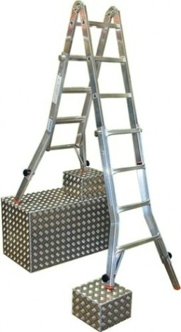 Лестница-трансформер KRAUSE MONTO TELEVARIO 4х4 шарнирная, телескопическая, 4 удлинителя [129970]