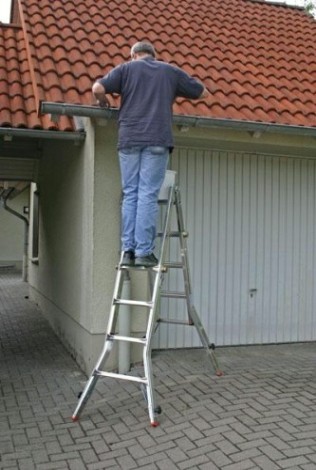 Лестница-трансформер KRAUSE MONTO TELEVARIO 4х4 шарнирная, телескопическая, 4 удлинителя [129970]