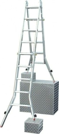 Лестница-трансформер KRAUSE MONTO TELEVARIO 4х5 шарнирная, телескопическая, 4 удлинителя [129987]