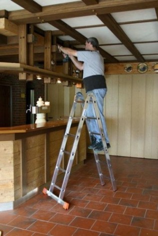 Лестница-трансформер KRAUSE MONTO TRIMATIC 2х6 шарнирная, двухсекционная [129901]